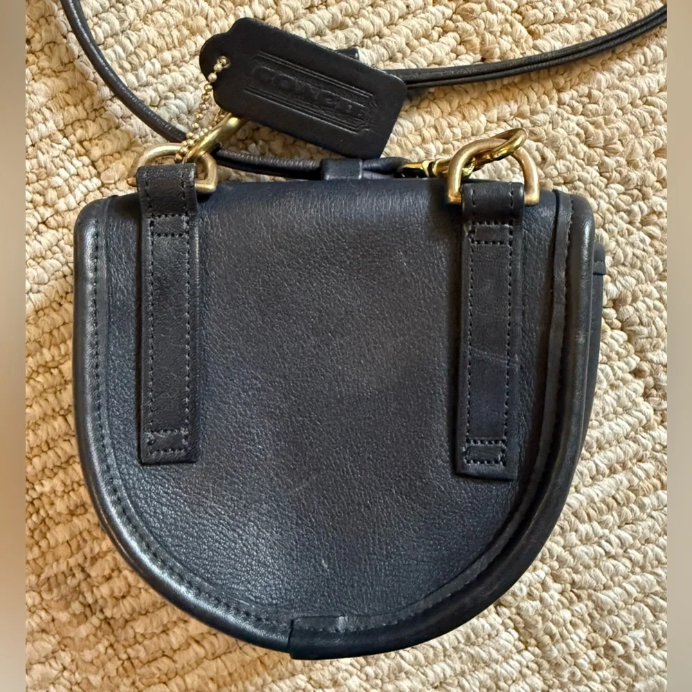 Coach Black belt/ Crossbody Bag with Gold Accents - Picture 6 of 9